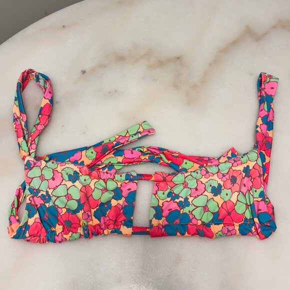 FRANKIES BIKINIS - Floral Bikini Set in Groovy Print (M top) (XS btms) - Picture 2 of 10